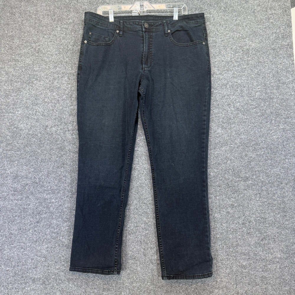 Buffalo Jeans Men 36x30 Blue Wash Jackson-X Straight Stretch Denim Pants Casual